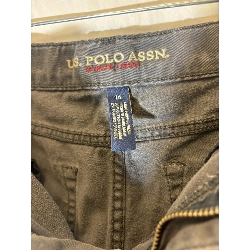 U.S. Polo Assn. Boys Jeans, Slim‎ Straight, Size 16 Grey Y37
